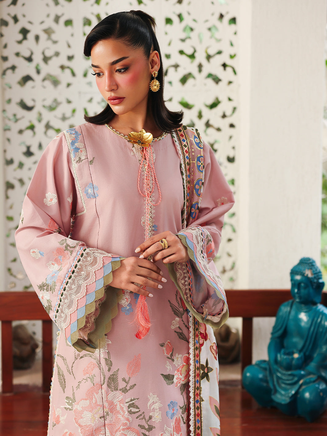 Bin ilyas Lawn Embroidered Three Piece BIL-287
