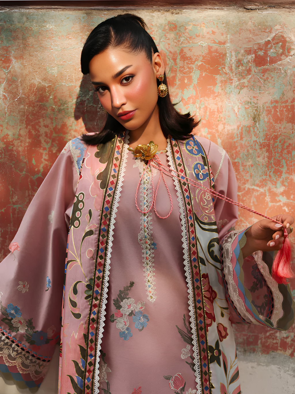 Bin ilyas Lawn Embroidered 3 Piece DL-3043