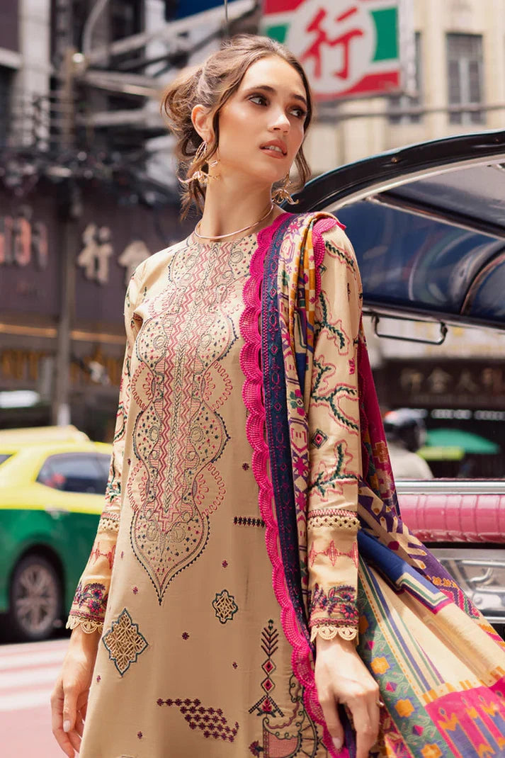 Marjjan Lawn 3 Piece Embroidered Dress DL-1021