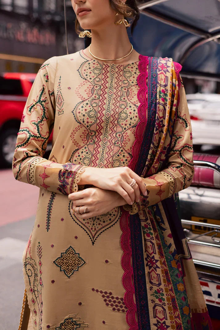 Marjjan Lawn 3 Piece Embroidered Dress DL-1021
