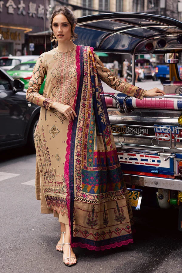 Marjjan Lawn 3 Piece Embroidered Dress DL-1021