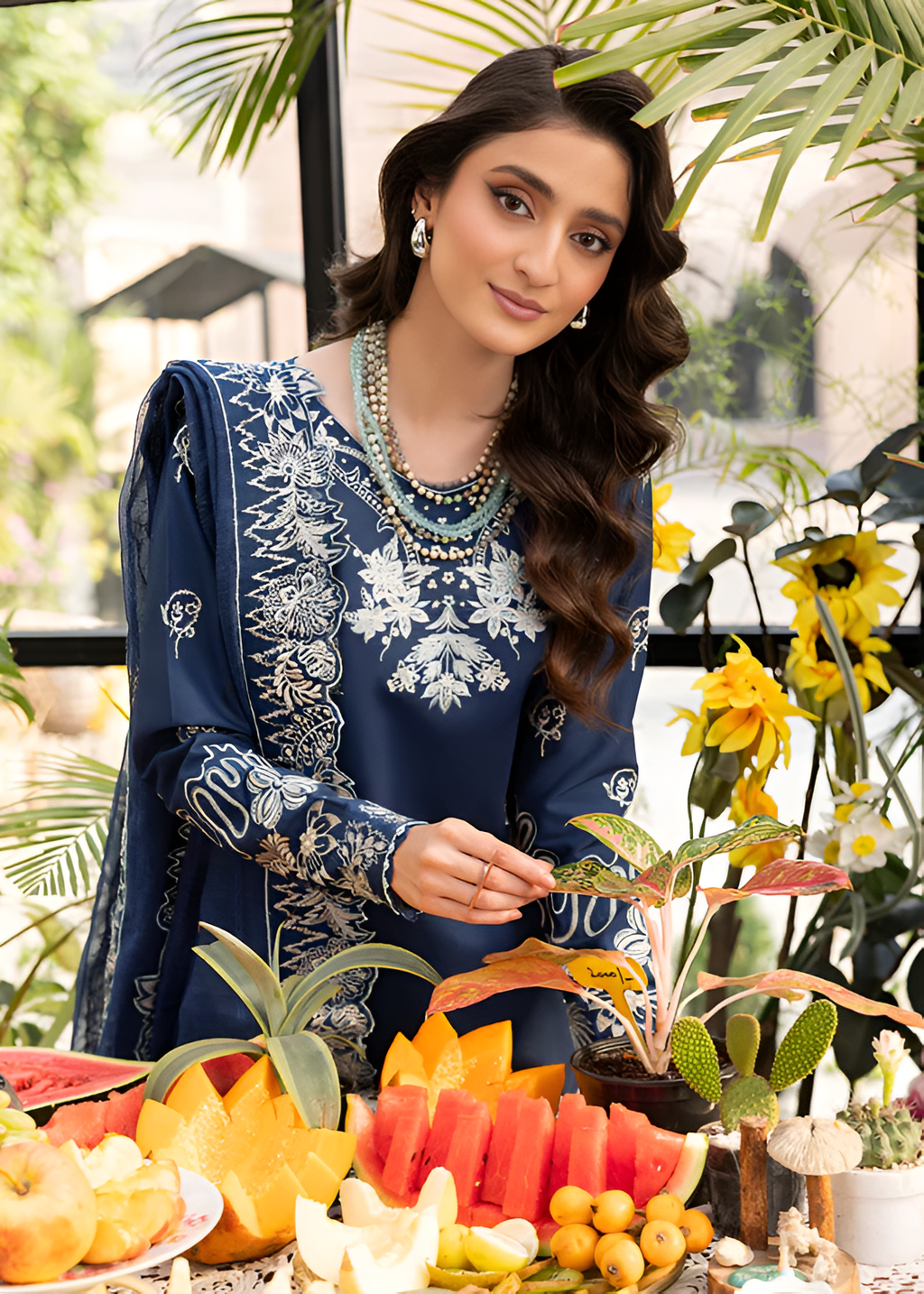 Mushq Embroidered lawn 3 Piece DL-3012