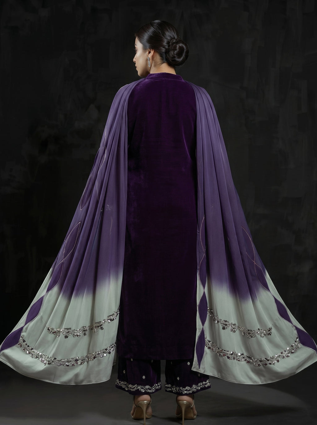 Dilkash Libas Embroidered Micro Velvet 3 Piece D-2003