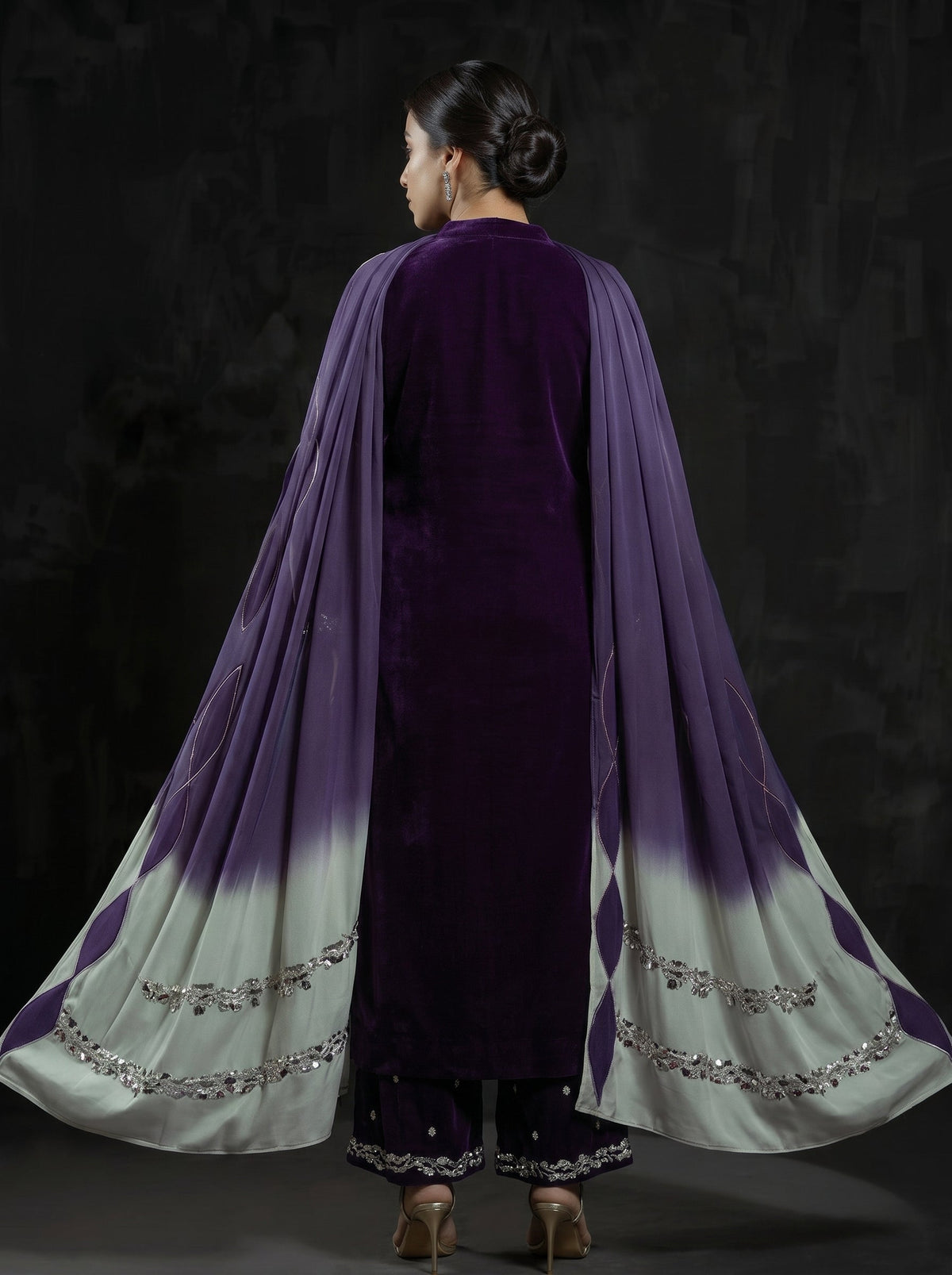 Dilkash Libas Embroidered Micro Velvet 3 Piece D-2003