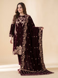 Dilkash Libas Embroidered Micro Velvet 3 Piece D-2007