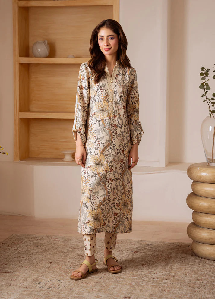 Silk Printed 2-Piece Dress D-731