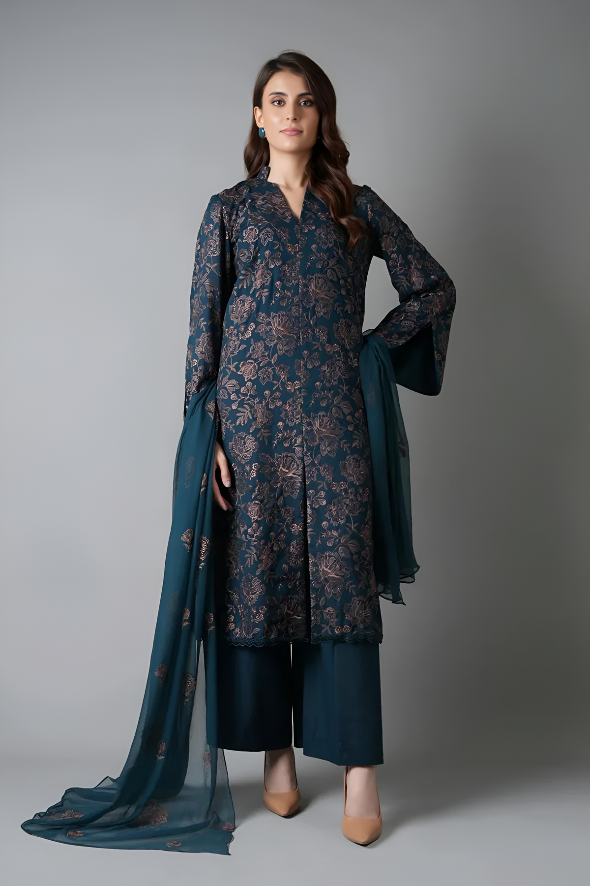 Bareeze Embroidered 3 Piece Lawn DL-3024