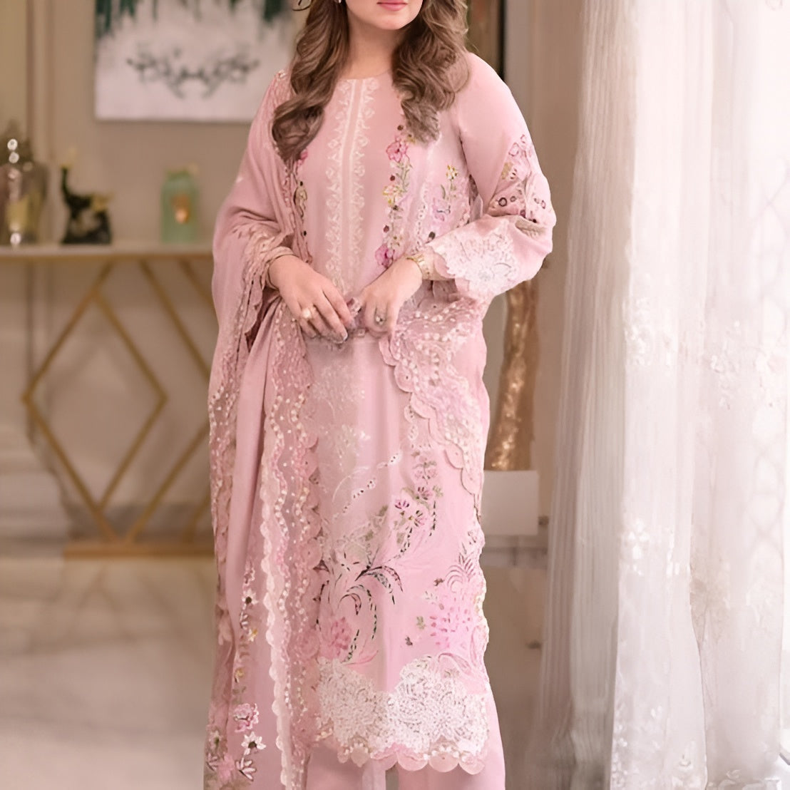Dilkash Libas Embroidered Lawn 3 Piece DL-4034
