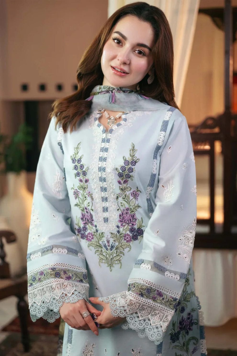 Jade Lawn Embroidered 3 Piece Suit DL-1009