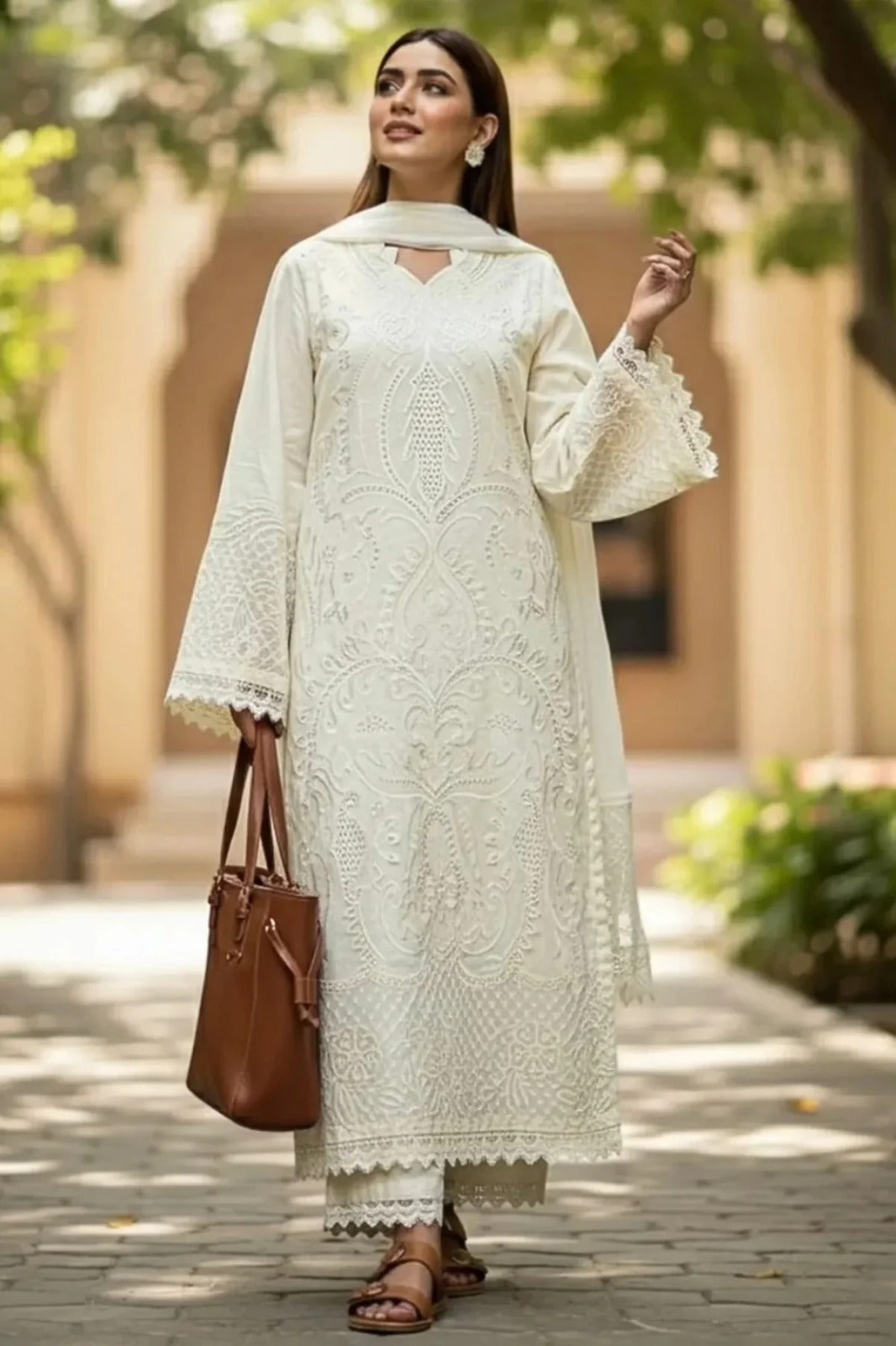 Motifz Embroidered lawn Three Piece D-235