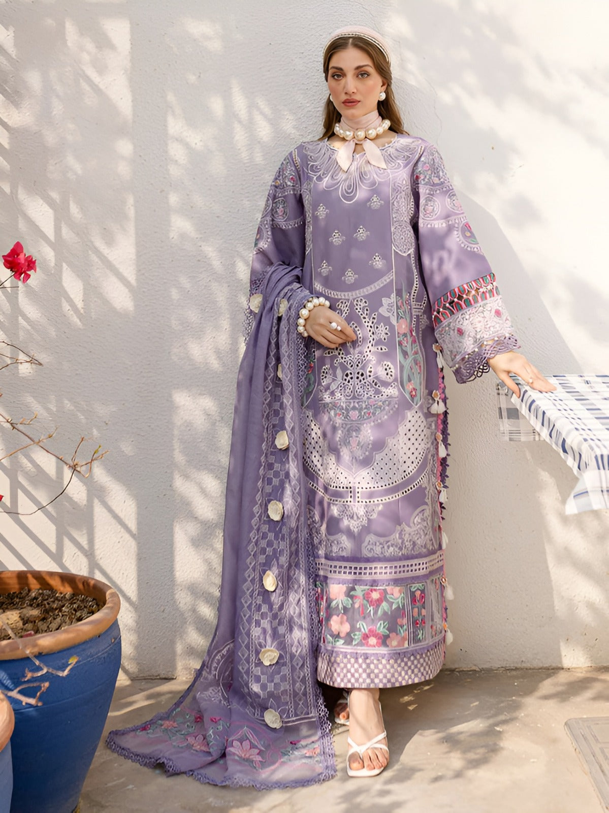 PARISHAY Summer 3PC Lawn Embroidered Suit - PR-283