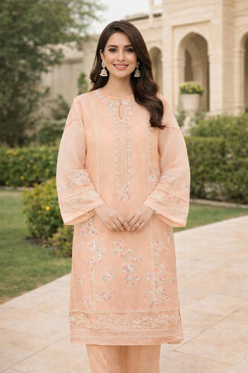 Dilkash Libas 3 Piece Wedding Collection Organza Dress DL-1024 A