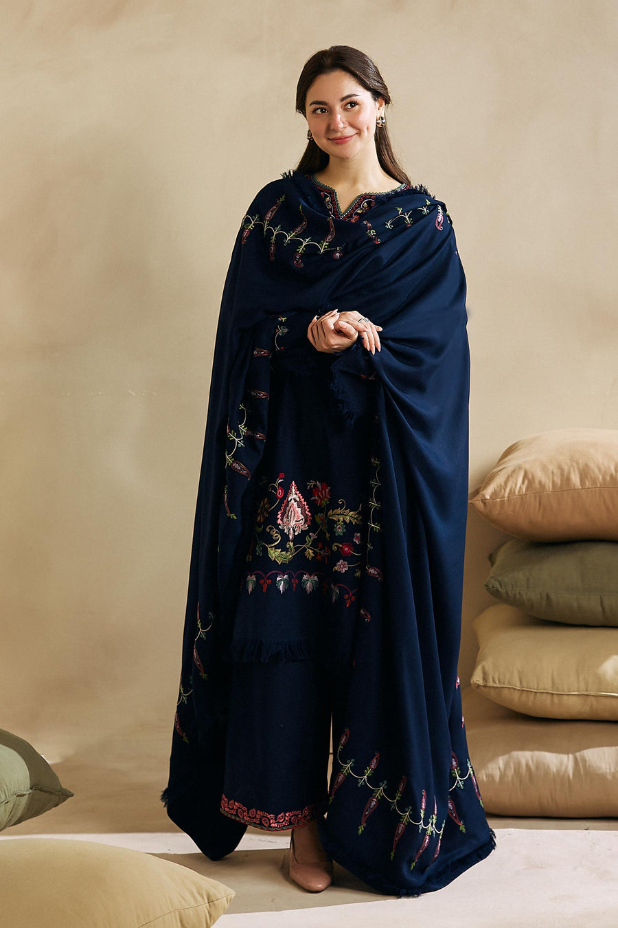 Dhanak 3-Piece Embroidered Dress D-GD T26