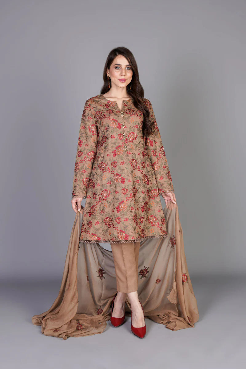 Bareeze Embroidered Three Piece Lawn D-266