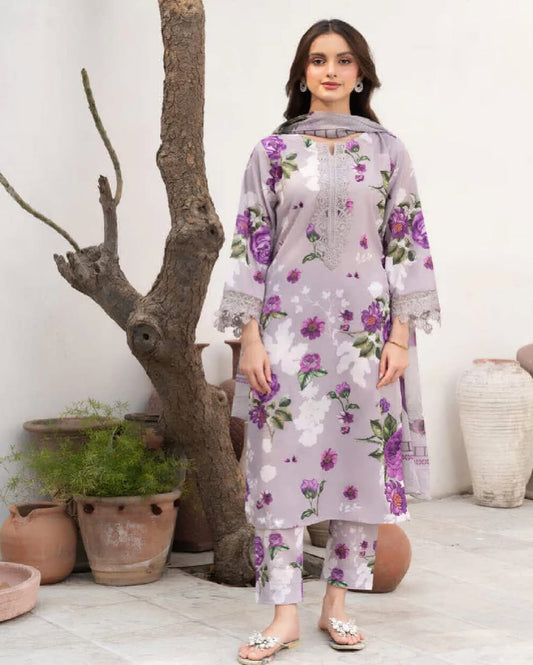 DL- Lawn Dress D- 032
