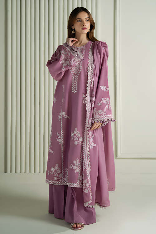 Cross Stitch 3 Piece Lawn Embroidered DL-1014