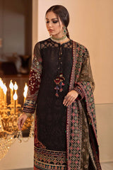 3Pc Lawn Heavy Embroidery with Embroidery Organza Dupatta. D-13143
