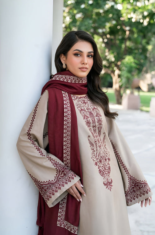 Baroque Lawn 3 Piece Embroidered DL- 1002