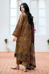 3 Piece Unstitched Embroidered Swiss Lawn Suit - D 893