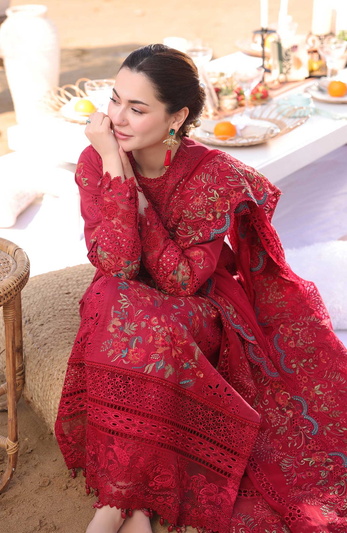 Dhanak 3-Piece Embroidered Dress D-GD T23